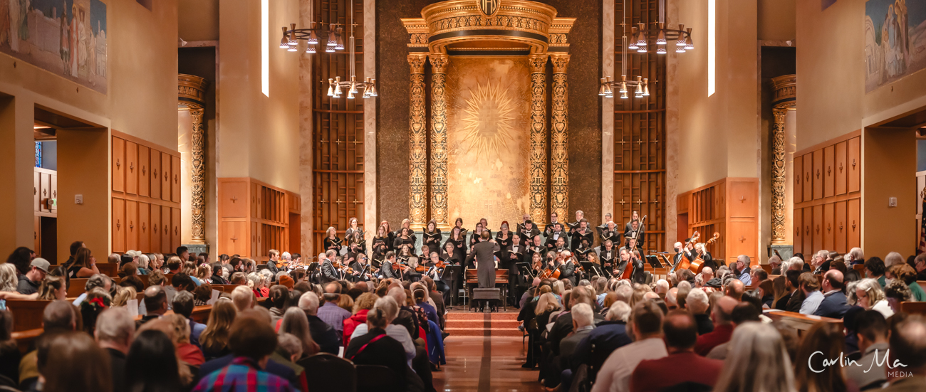 William White conducting Harmonia at Bastyr Chapel, December 2023